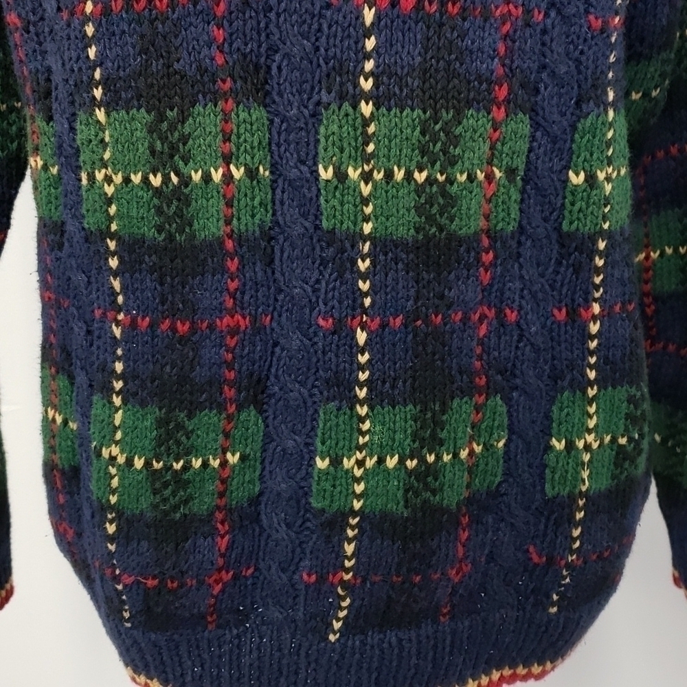 VINTAGE 80s Ashley Hand Knitted Ramie/ Cotton Winter Christmas Sweater EUC - Picture 5 of 12